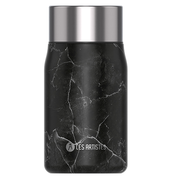 Les Artistes Paris Lunch Box Insulated 700ml Black Marble